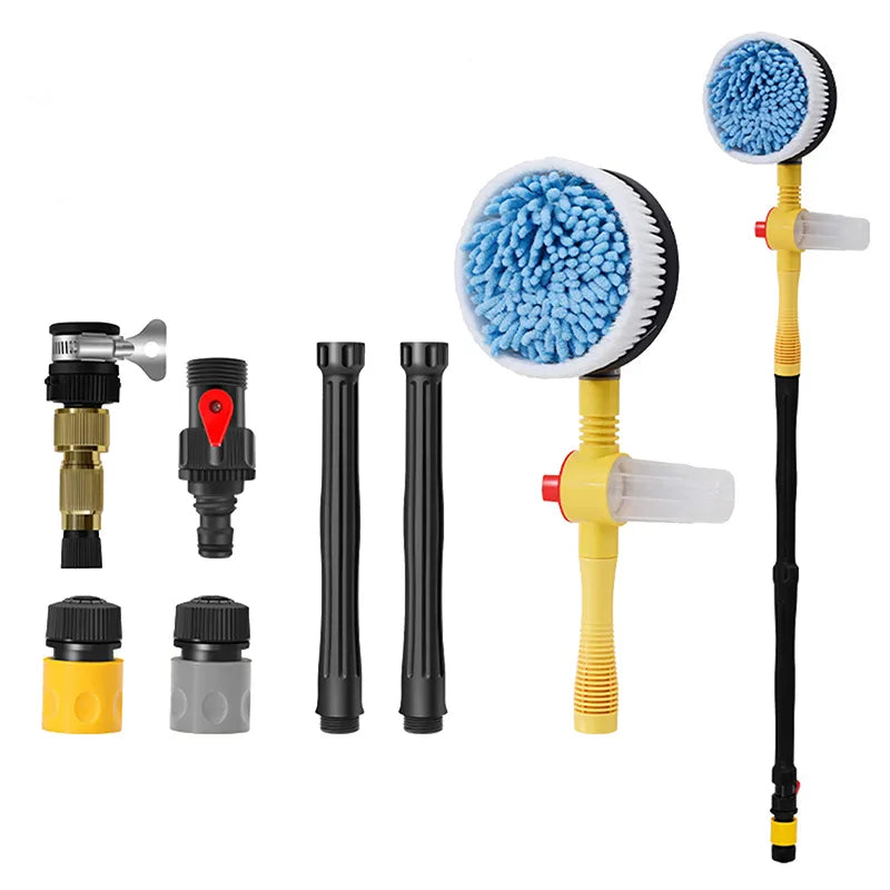 Car Cleaning Brush Car Wash Foam Brush Automatic Rotary Long Handle Cleaning Mop Broom 