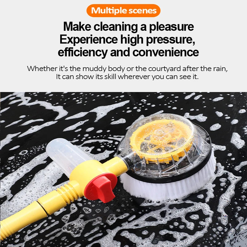 Car Cleaning Brush Car Wash Foam Brush Automatic Rotary Long Handle Cleaning Mop Broom 